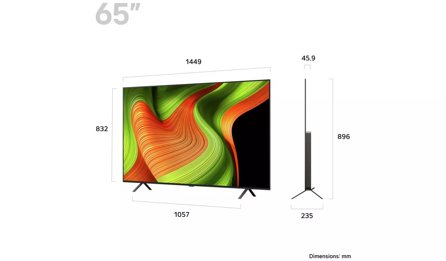 LG 65 Inch OLED65B56LA Smart 4K UHD HDR OLED TV