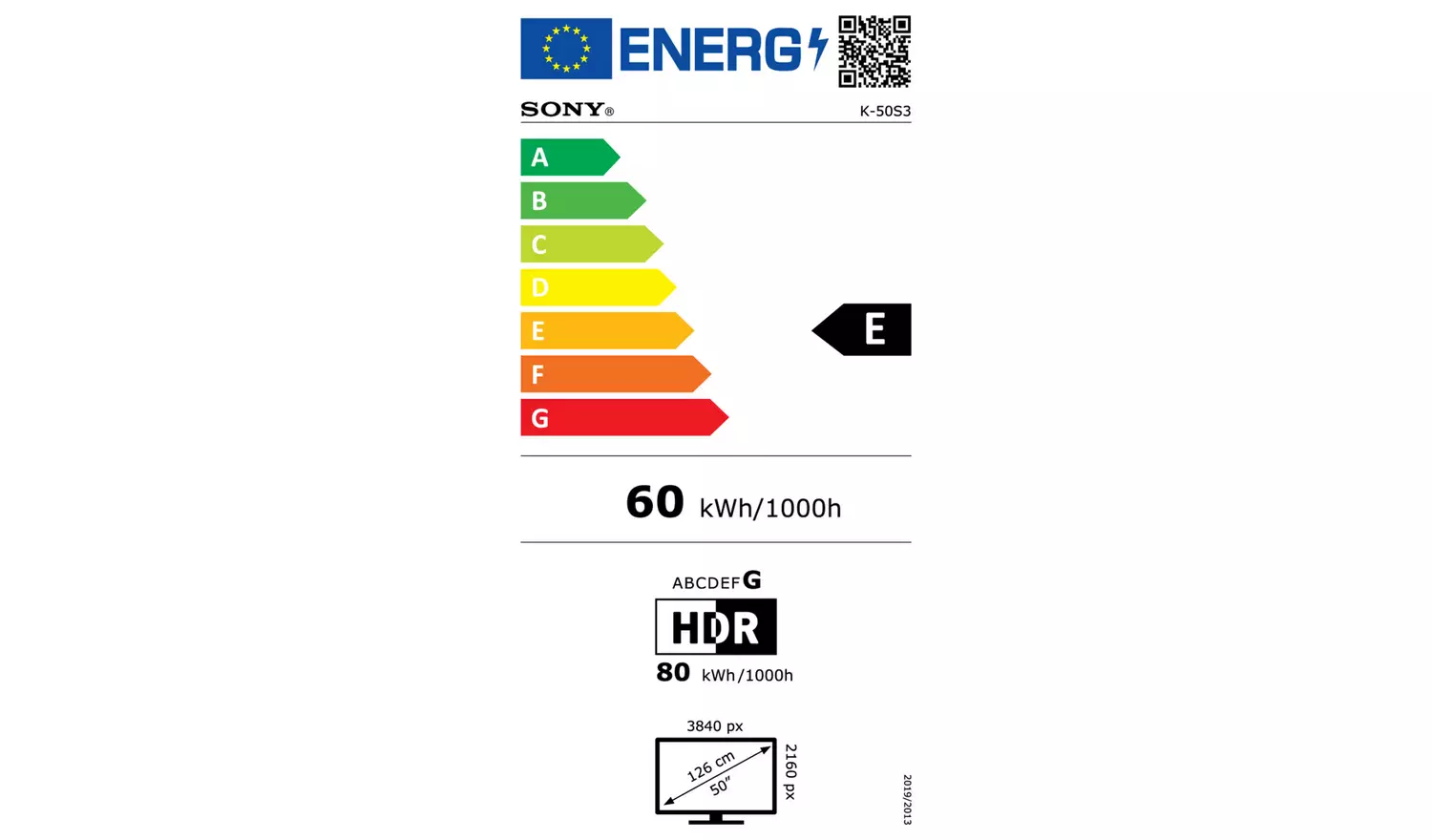 Sony Bravia 3 50inch K50S35BP LED HDR 4K Ultra HD Google TV