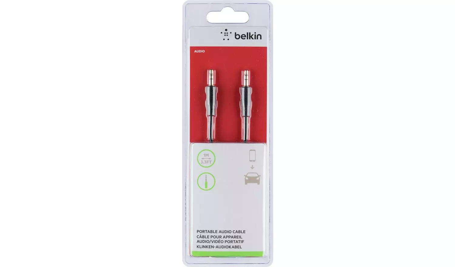 Belkin 1m 3.5mm Portable Audio Cable - Black