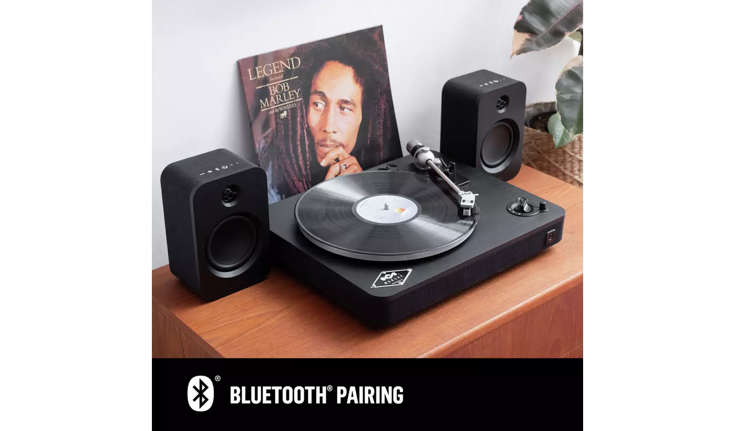 House of Marley EM-JT002-BK Belt Drive Stir It Up Turntable