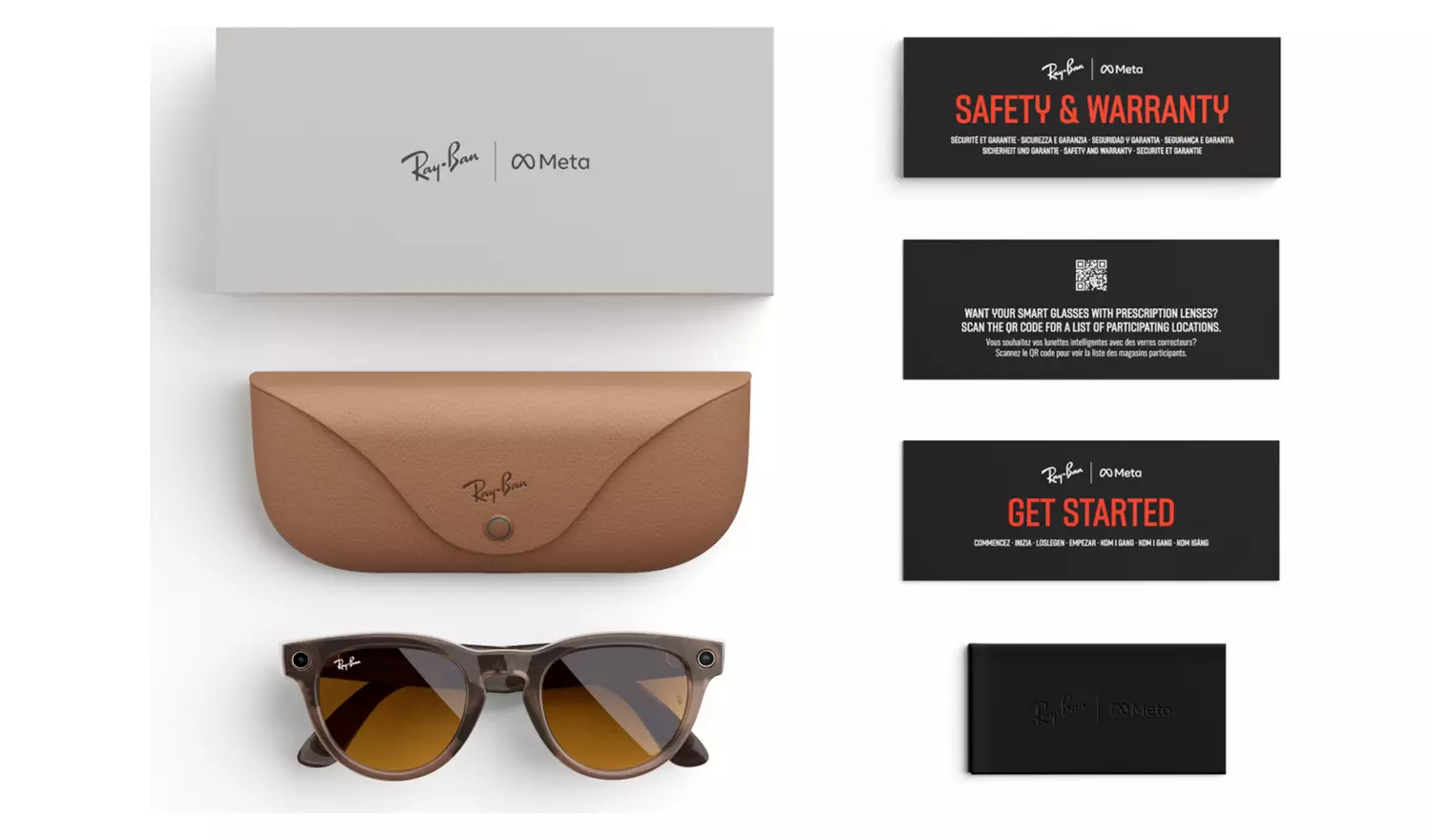 Ray-Ban Meta Headliner, Shiny Warm Stone, Saffron Yellow
