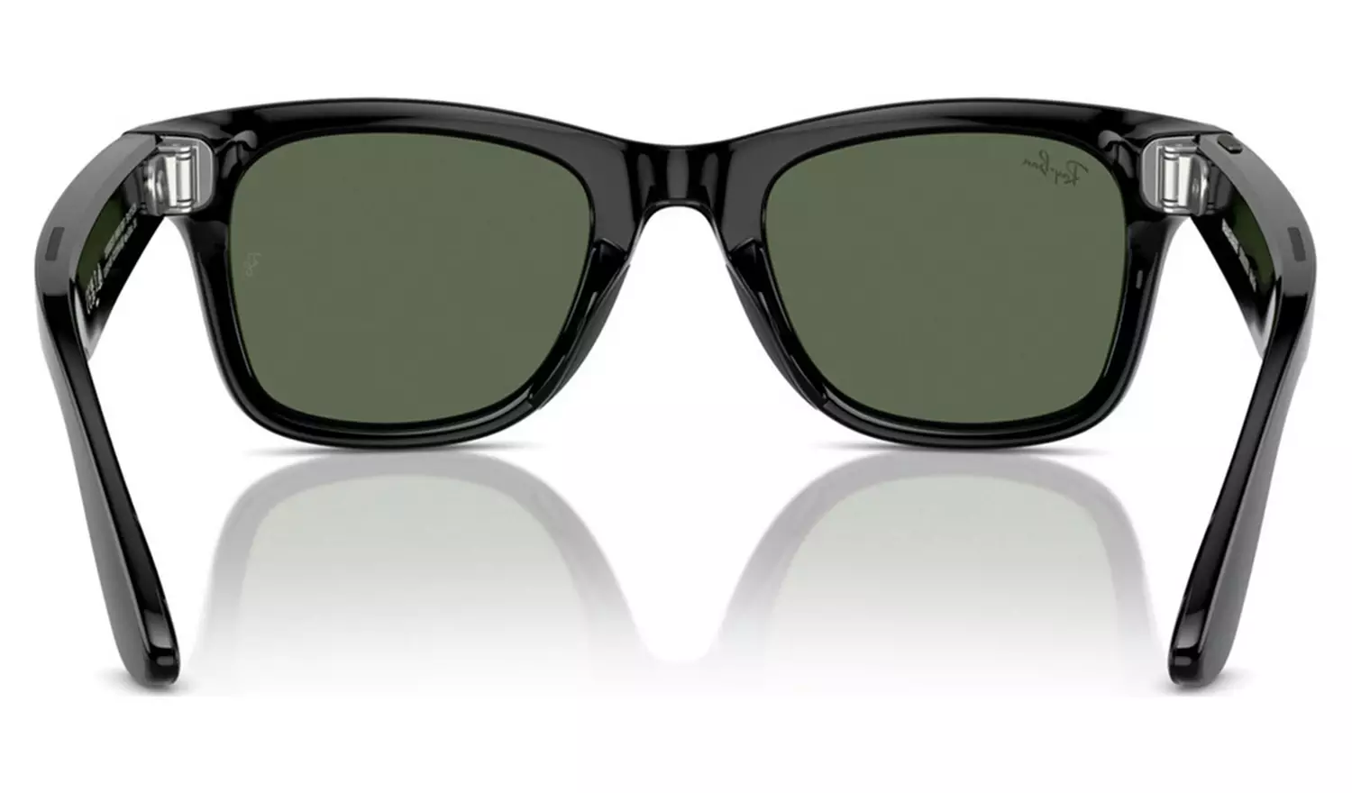 Ray-Ban Meta Wayfarer Glasses - Shiny Black, G15 Green