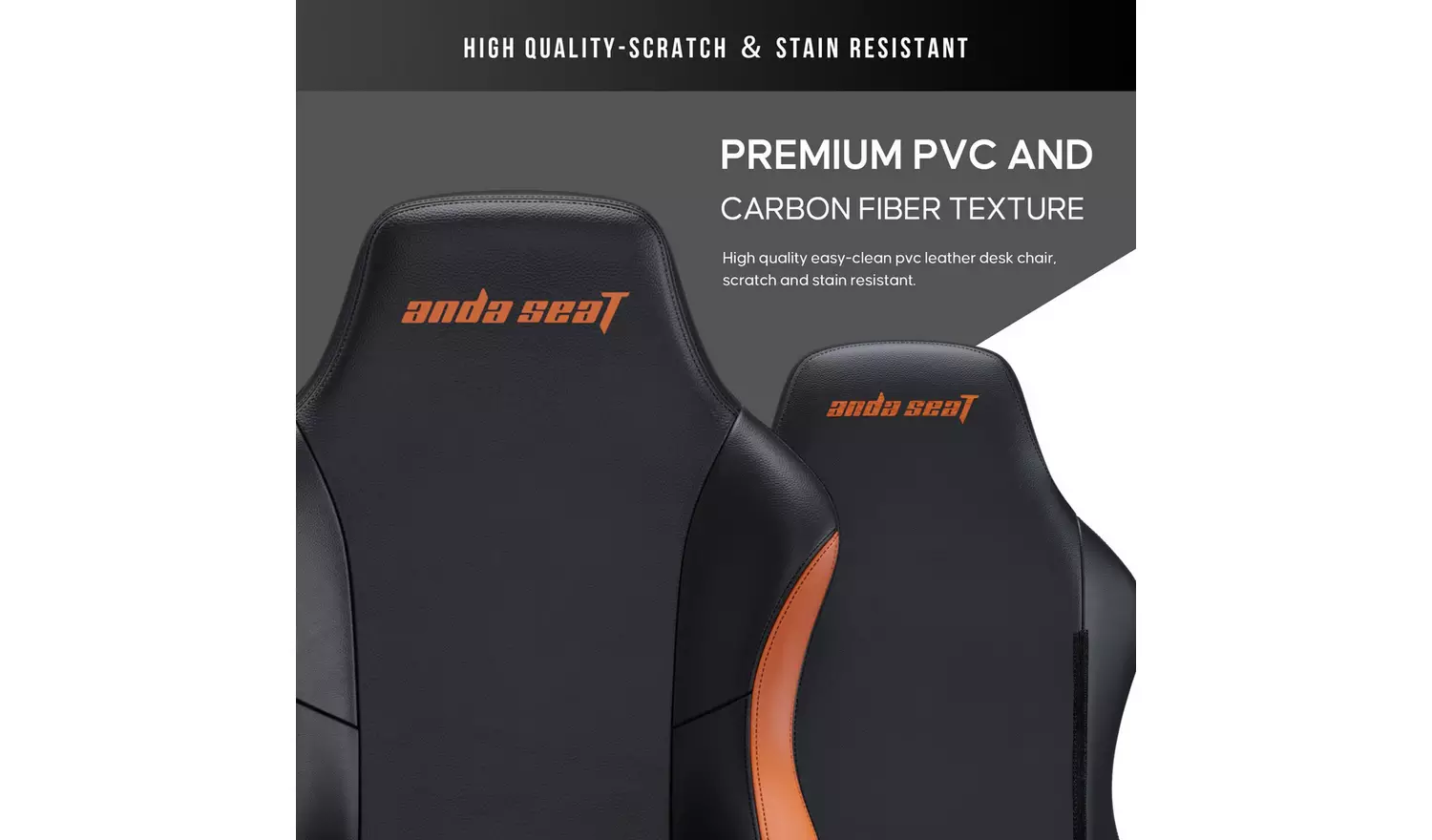 Anda Seat Luna Premium Gaming Chair - Black & Orange