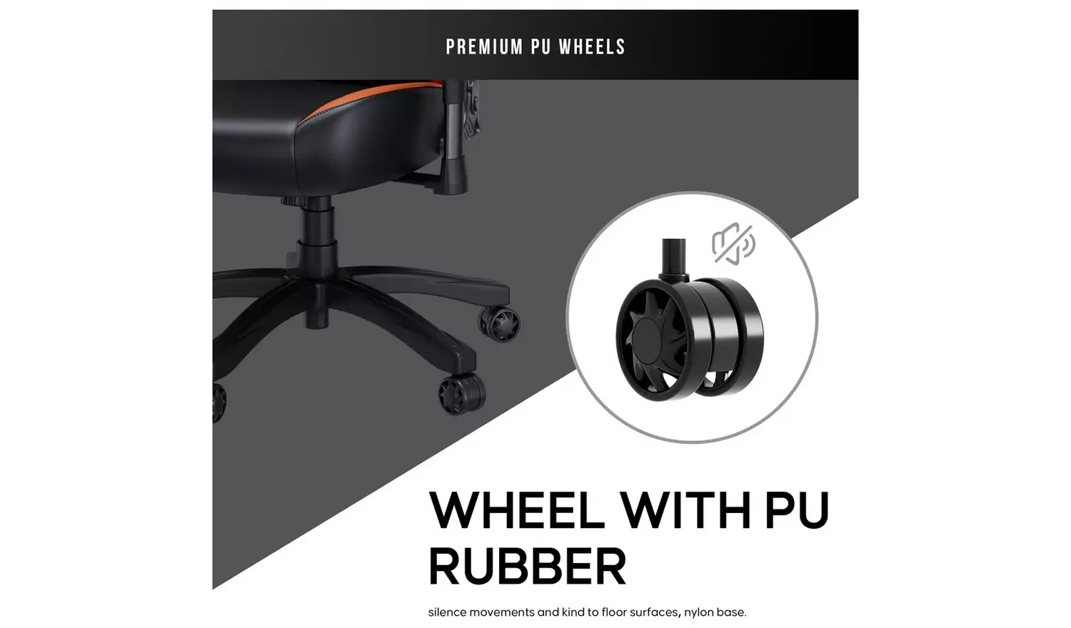 Anda Seat Luna Premium Gaming Chair - Black & Orange