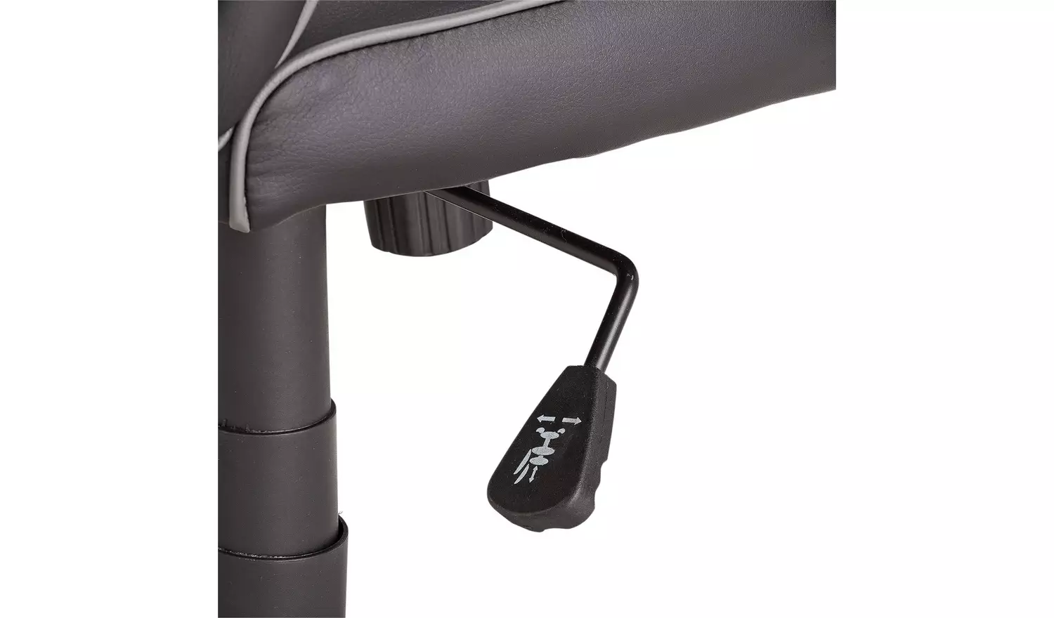 Argos Home Faux Leather Mid Back Gaming Chair - Black