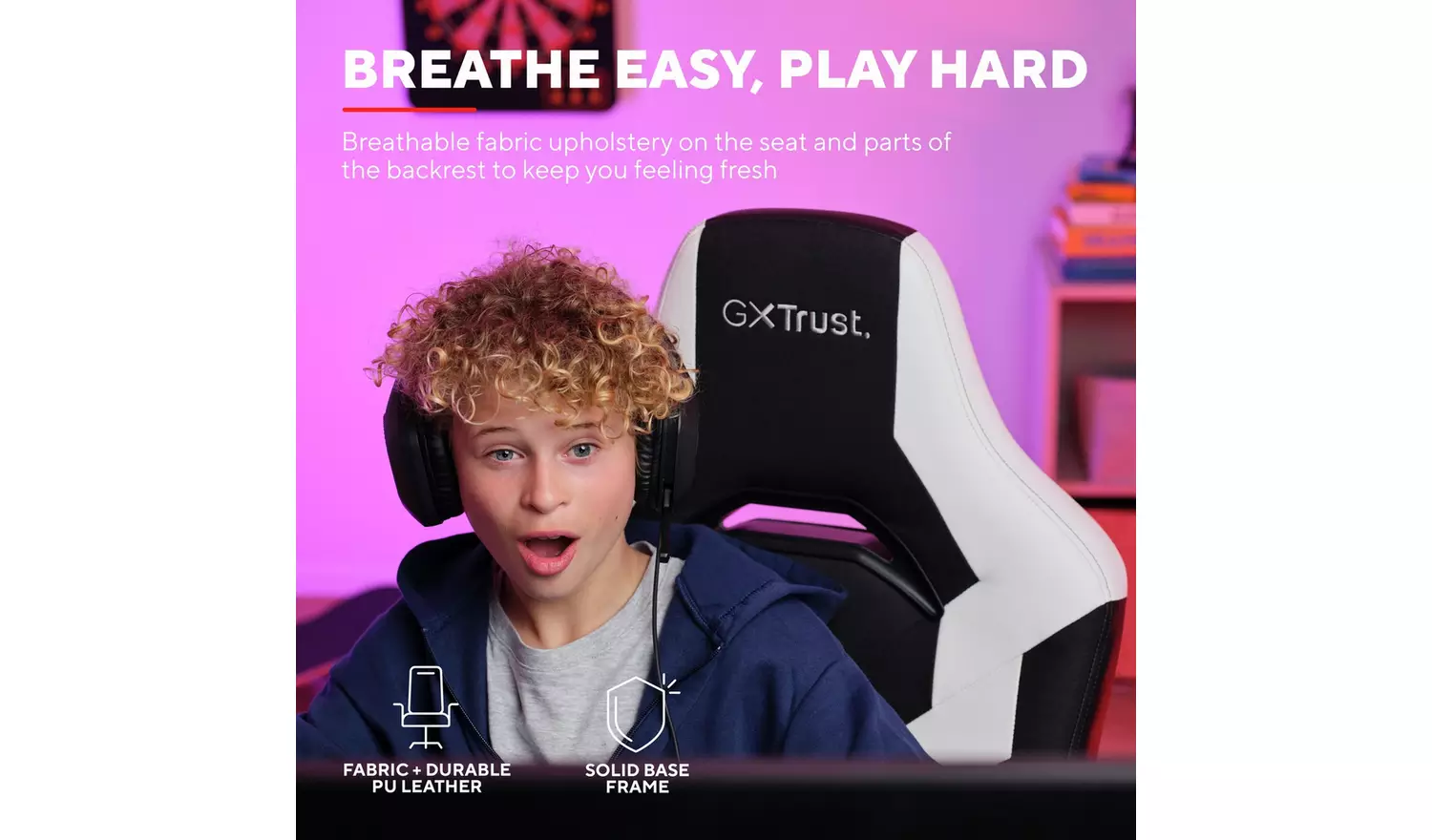 Trust GXT703 Riye Gaming Chair - White