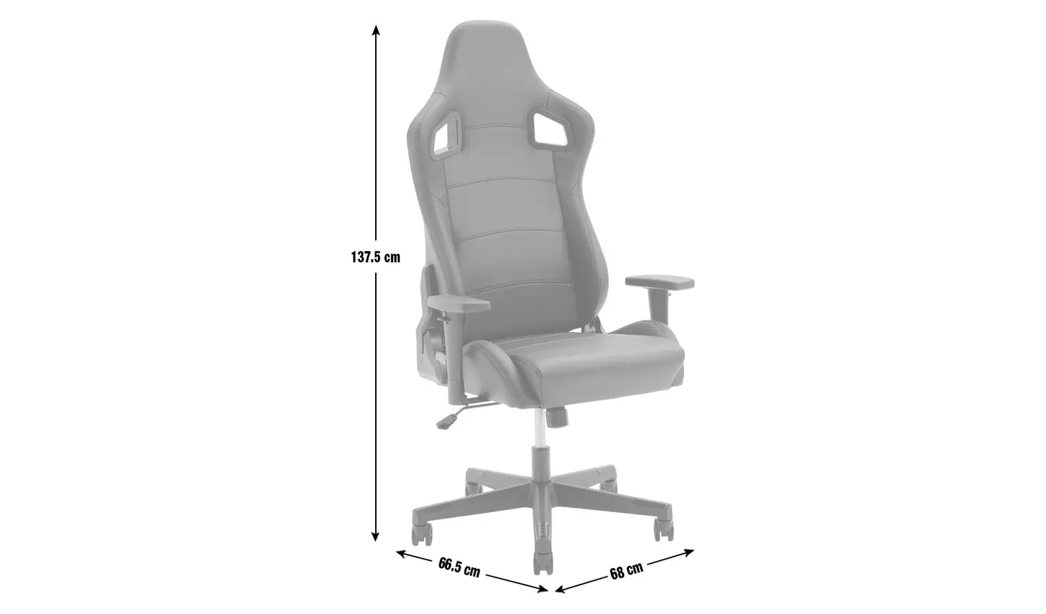 Argos Home Veda Faux Leather Office Gaming Chair - Black