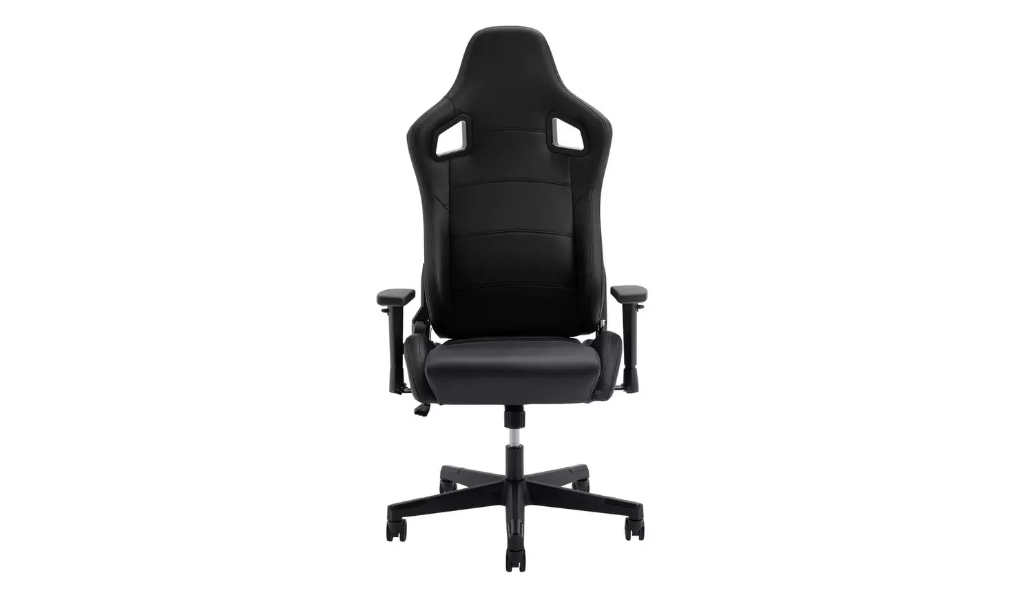 Argos Home Veda Faux Leather Office Gaming Chair - Black