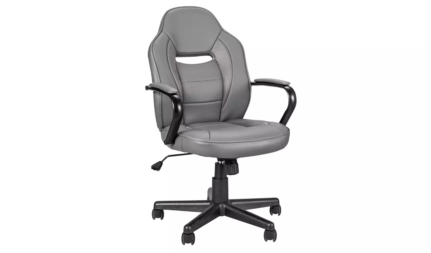 Argos Home Faux Leather Gaming Chair - Grey