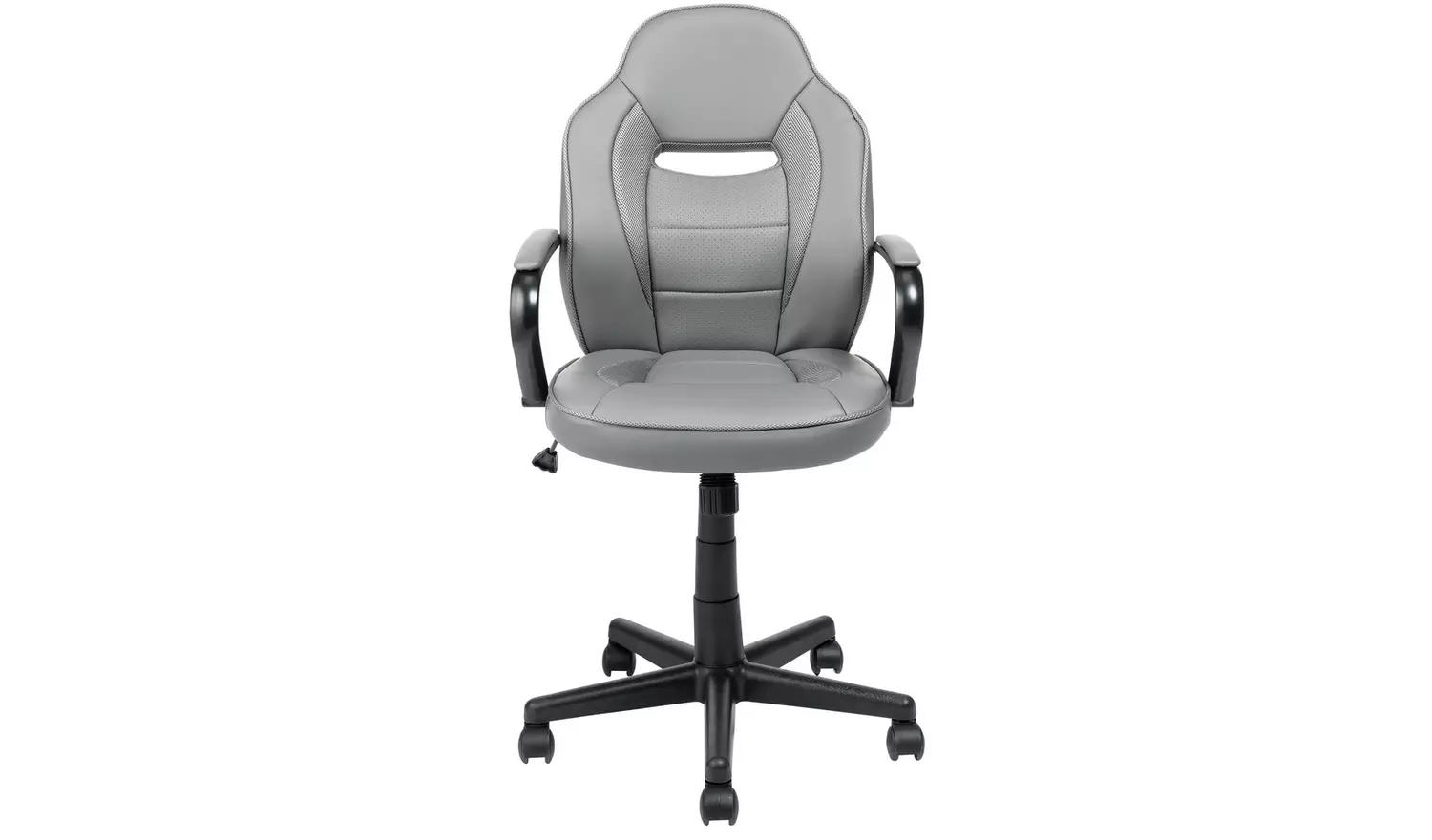 Argos Home Faux Leather Gaming Chair - Grey