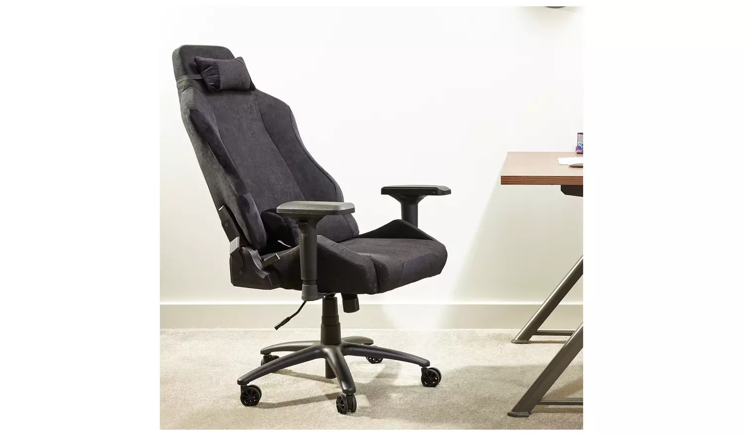 X Rocker Messina Fabric Gaming Office Chair - Black