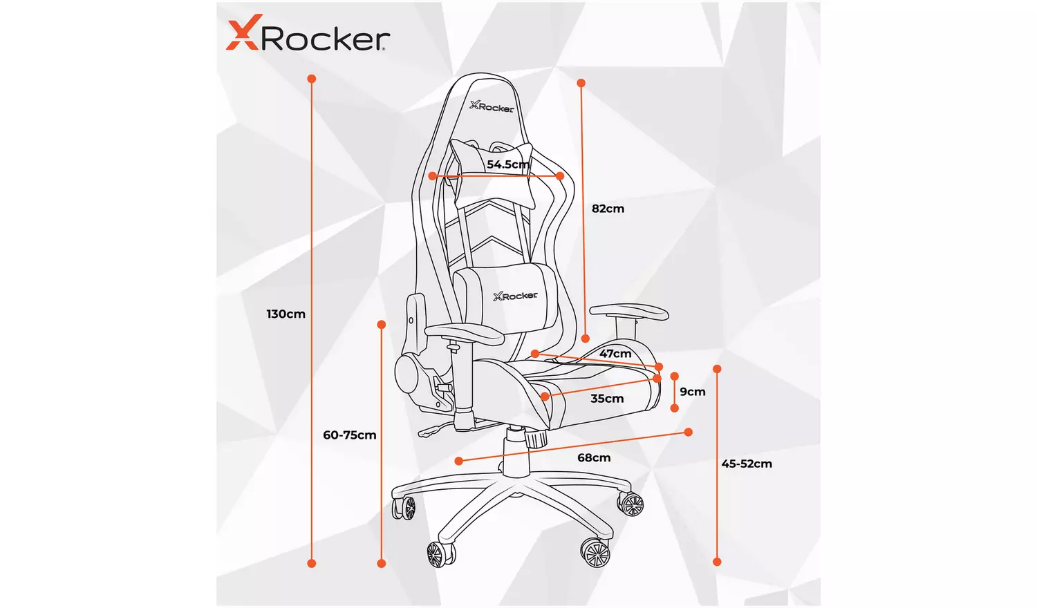 X Rocker Alpha eSports Office Gaming Chair - Red