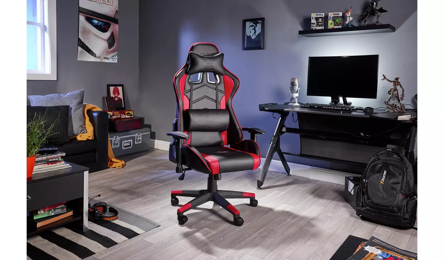 X Rocker Alpha eSports Office Gaming Chair - Red