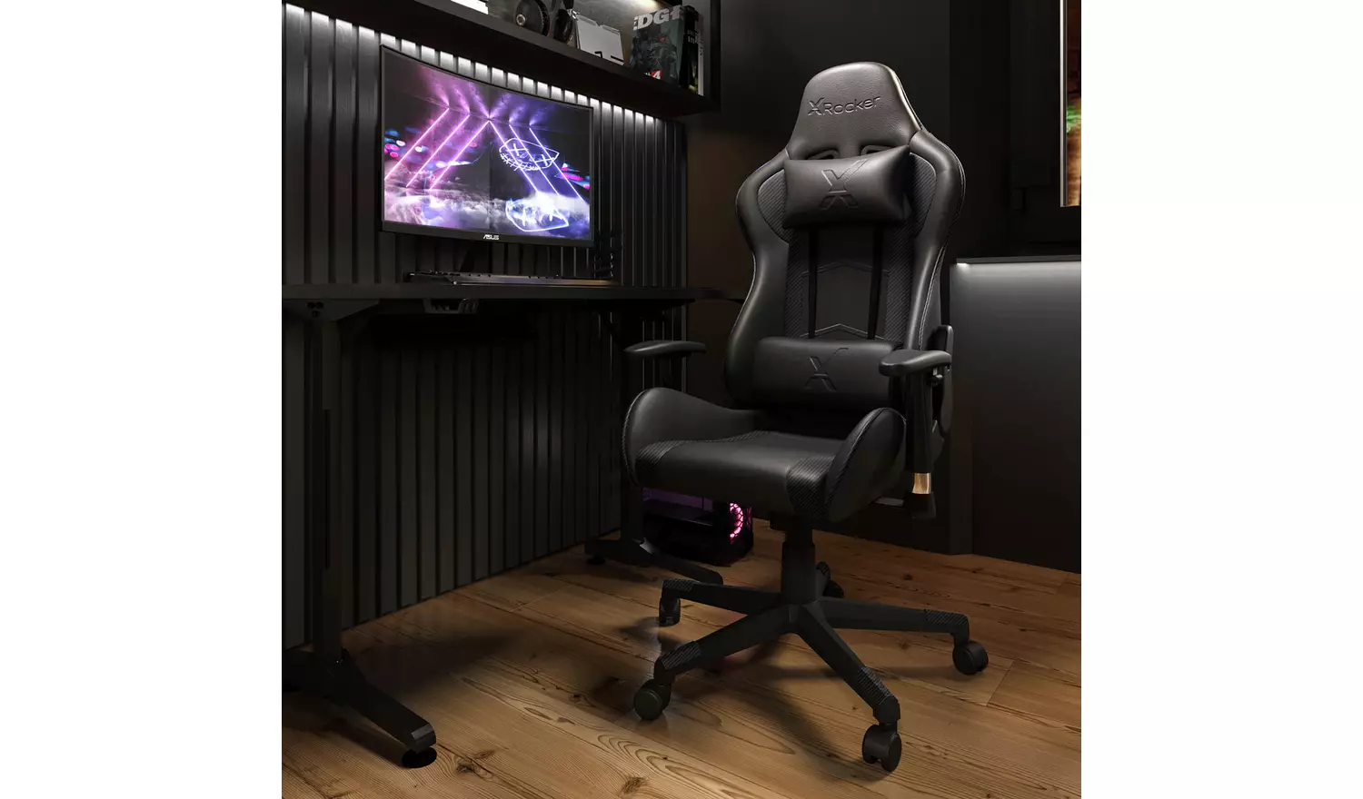 X Rocker Alpha eSports Office Gaming Chair -Black