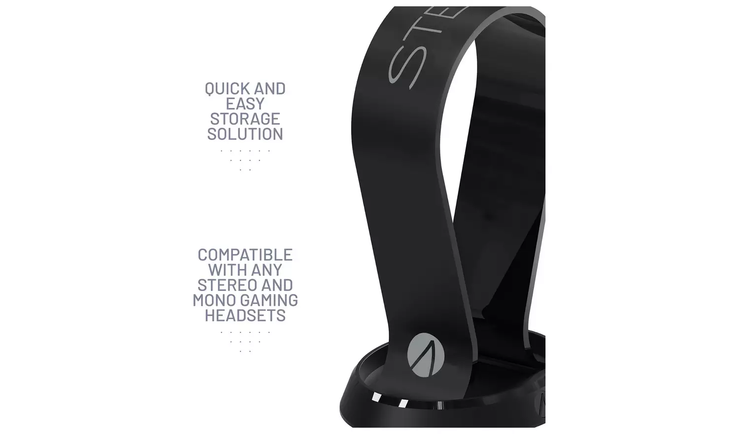 STEALTH Gaming Headset Stand With Base - Black