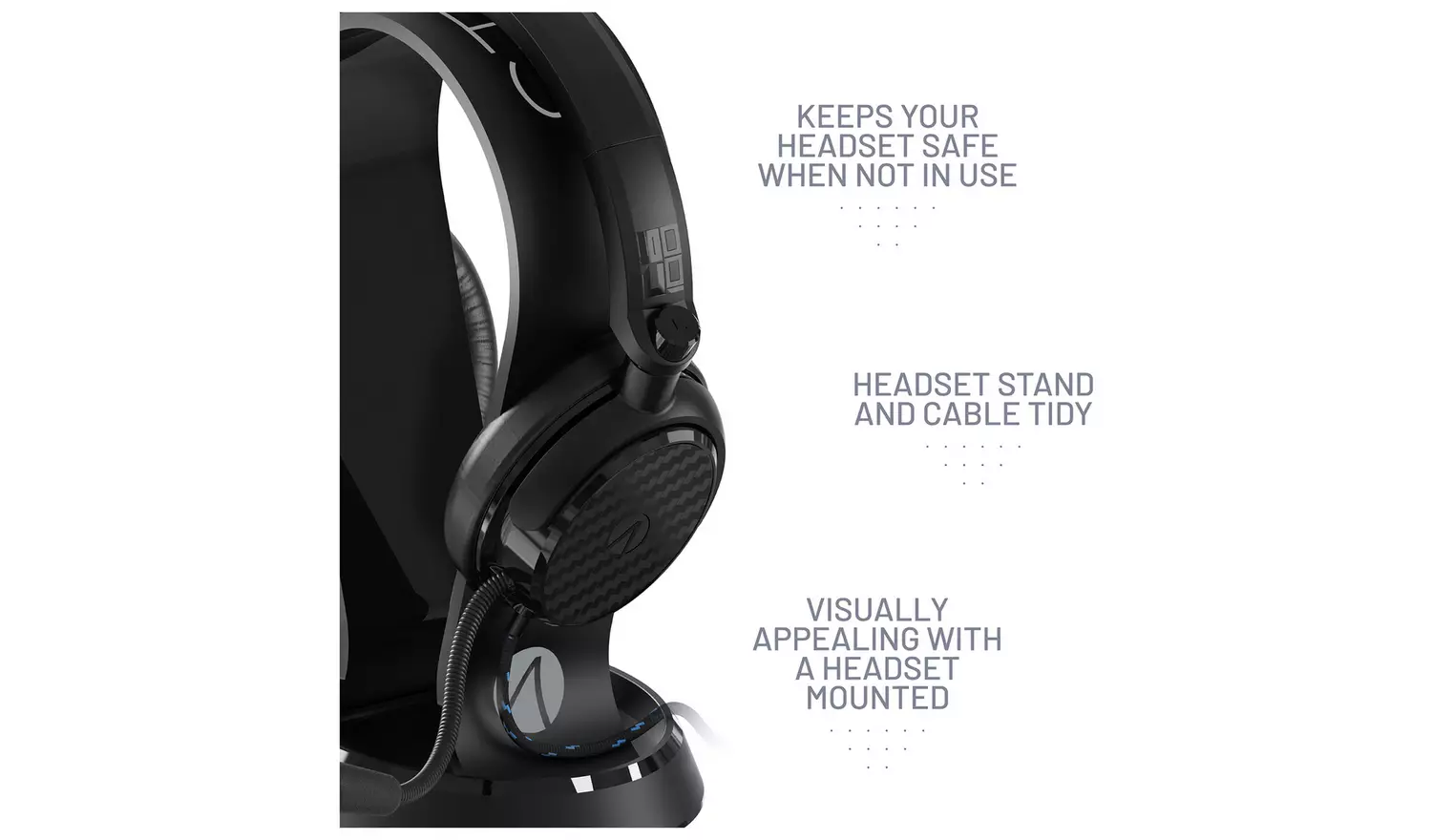 STEALTH Gaming Headset Stand With Base - Black