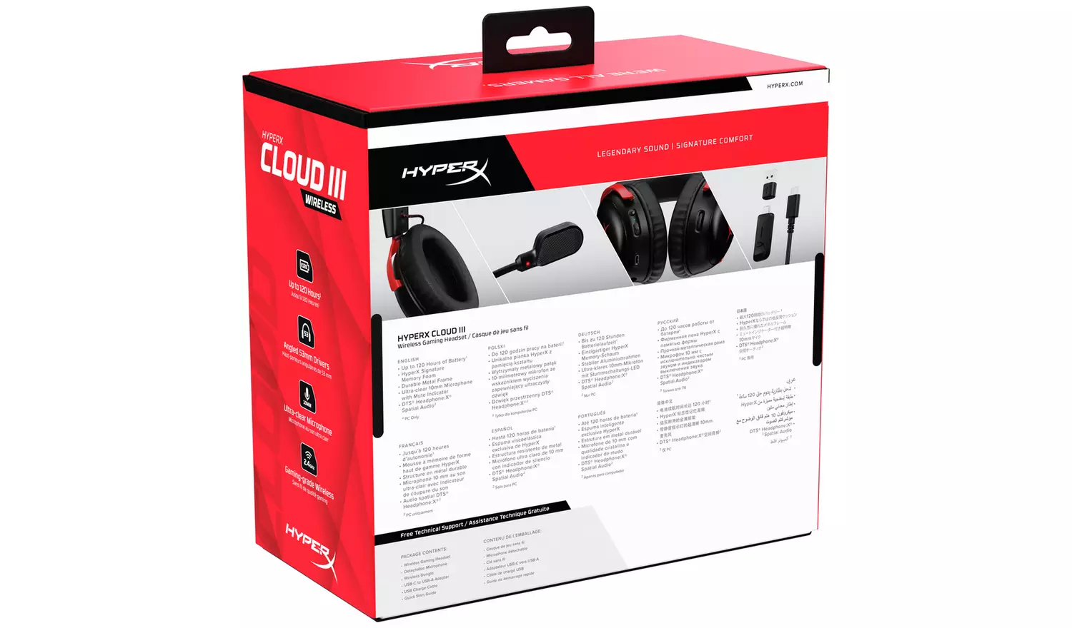 HyperX Cloud III Wireless Gaming Headset PS5, Switch, PC Red