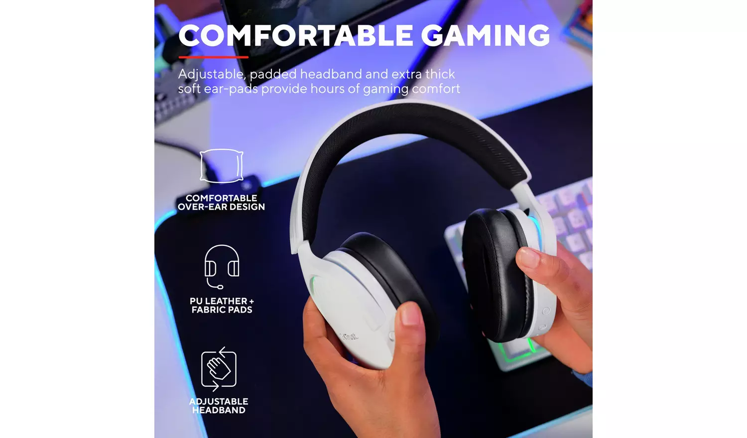 Trust GXT Fayzo PS5 Wireless Gaming Headset - White