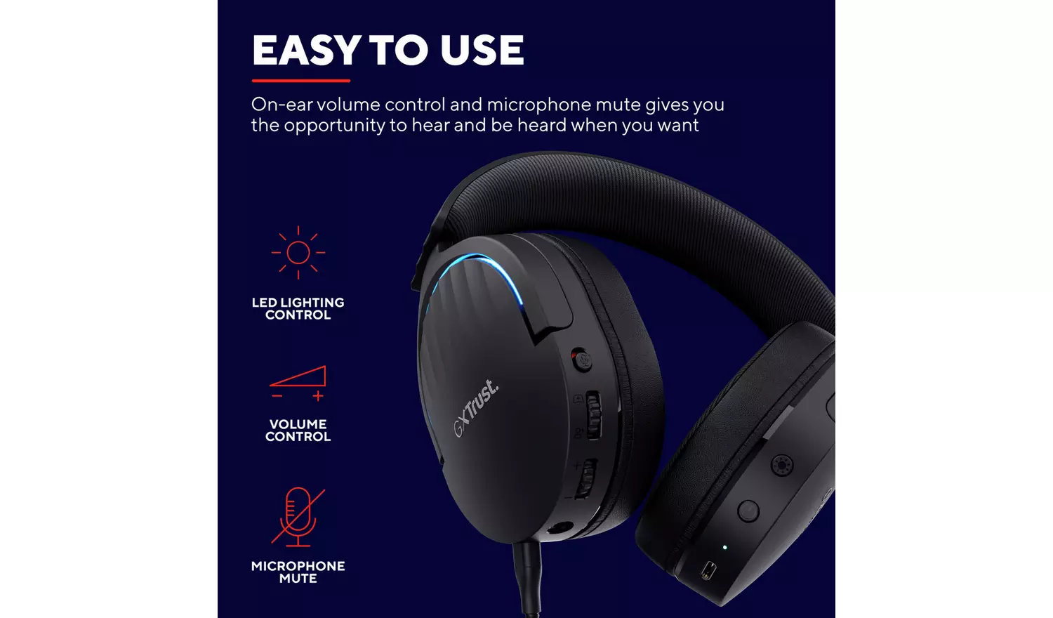 Trust GXT Fayzo PS5 Wireless Gaming Headset - Black