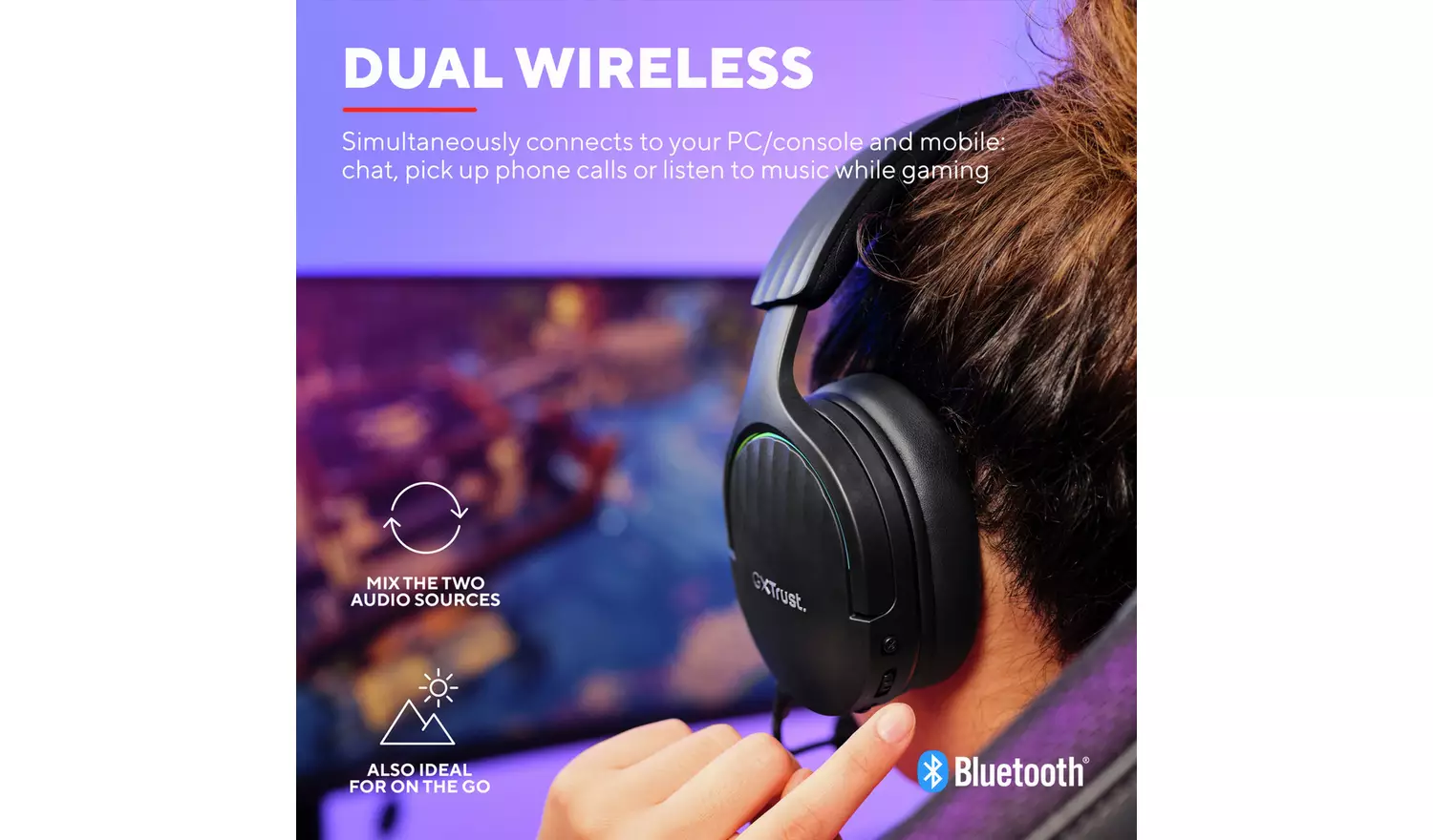 Trust GXT Fayzo PS5 Wireless Gaming Headset - Black