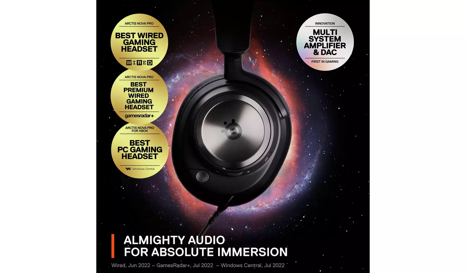 SteelSeries Arctis Nova Pro PS5 Wired Gaming Headset - Black