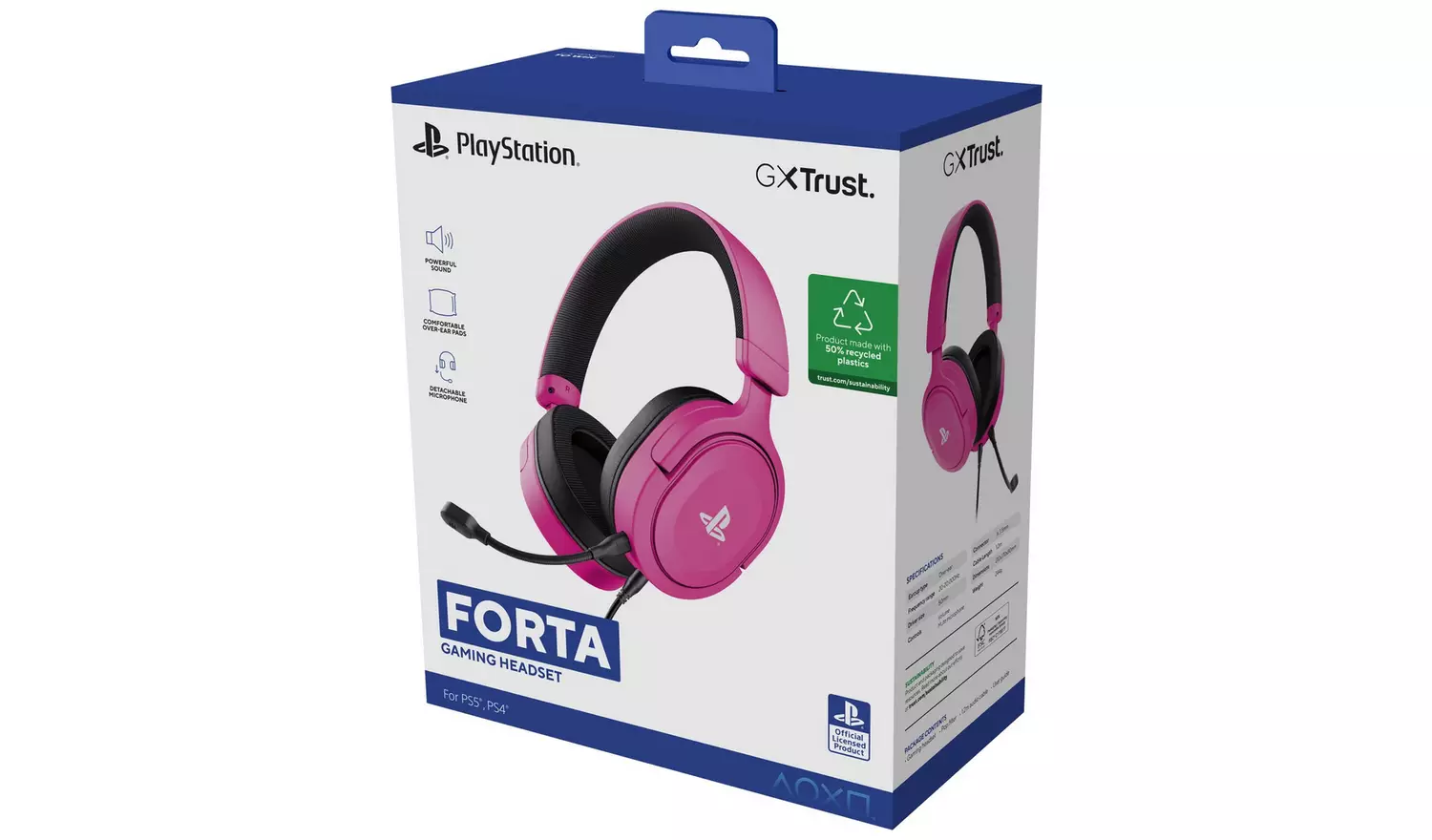 Trust GXT Forta PS5 Wired Gaming Headset - Pink
