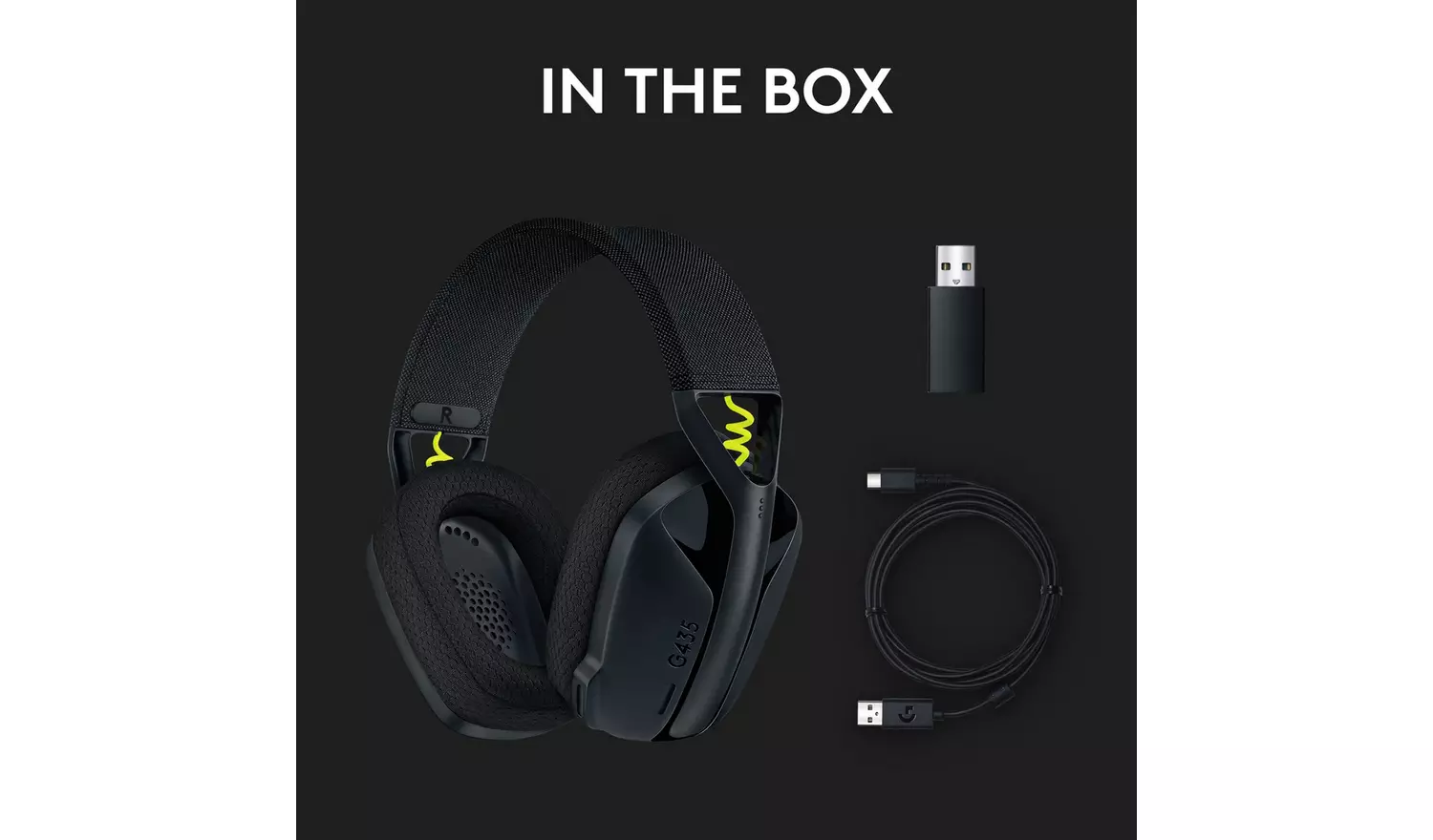 Logitech G435 Wireless PS5, PS4, Switch, PC Headset - Black