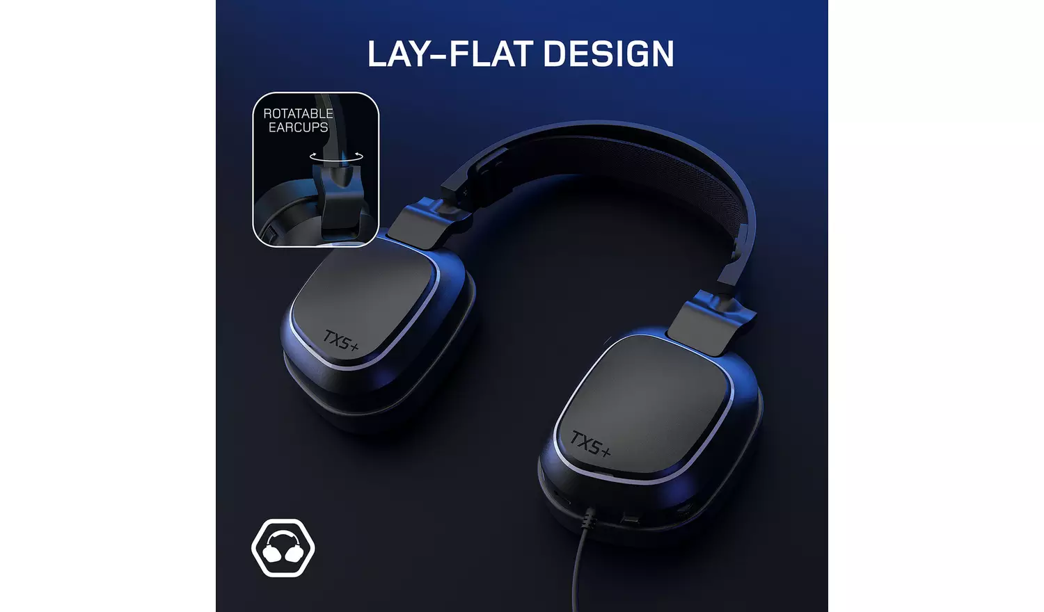 Gioteck TX5+ PS5, PS4, Xbox, Switch, PC Gaming Headset Black