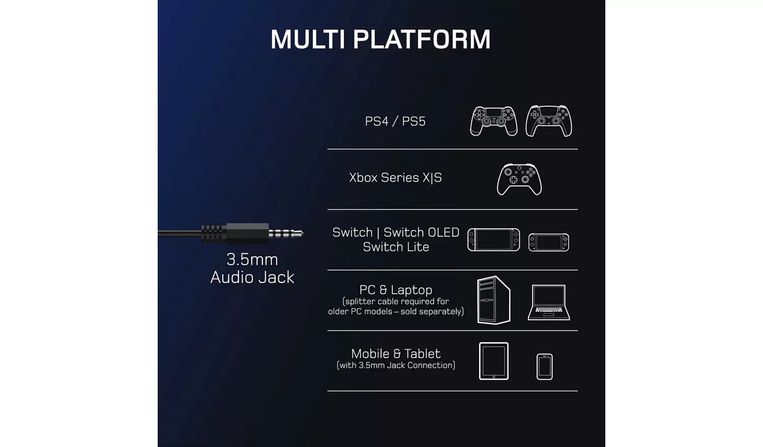 Gioteck TX5+ PS5, PS4, Xbox, Switch, PC Gaming Headset Black