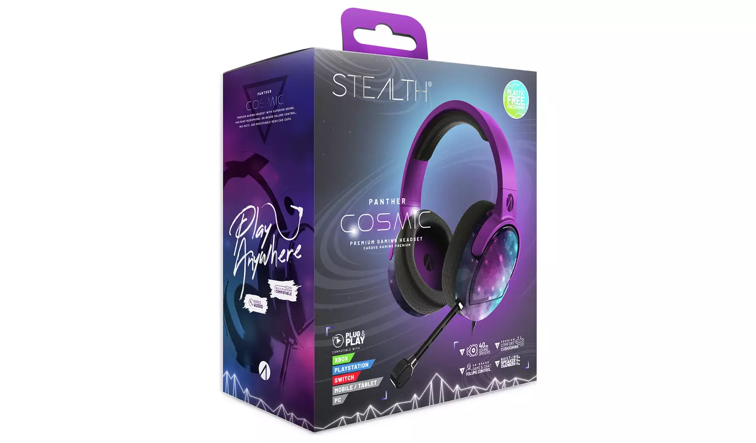 STEALTH PANTHER Gaming Headset PS, Xbox, Switch, PC - Cosmic