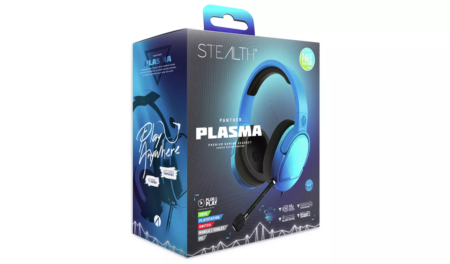 STEALTH Panther Wired Gaming Headset PLASMA - Blue
