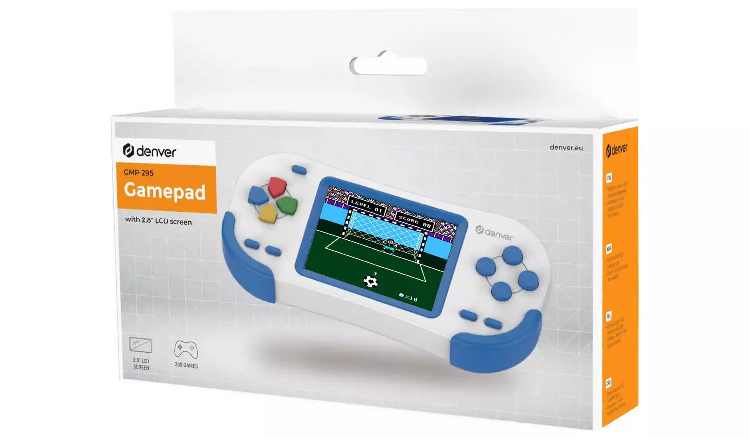 Denver GMP-295 Handheld Gaming Console - White & Blue