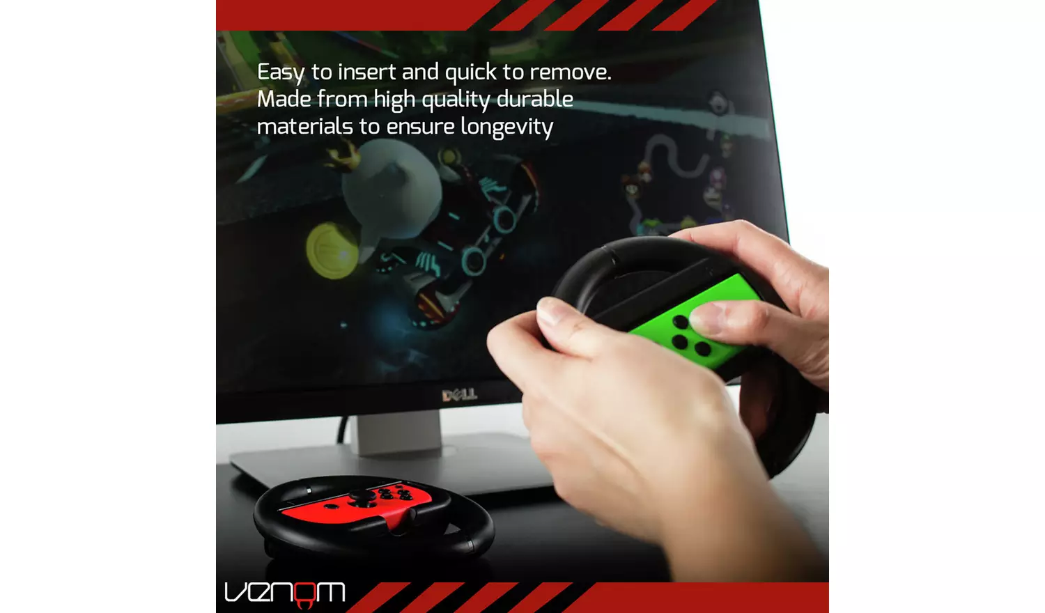 Venom Joy-Con Racing Wheels For Nintendo Switch Twin Pack