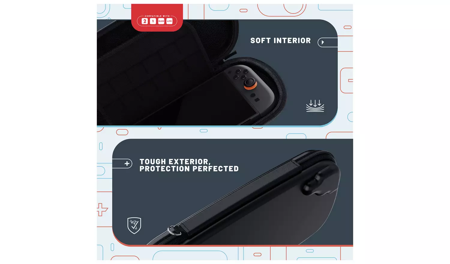STEALTH Travel Case For Switch, Switch 2, Lite, OLED