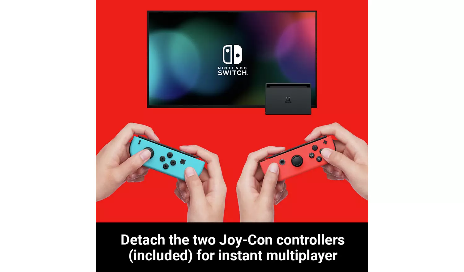 Nintendo Switch Console - Neon with improved battery