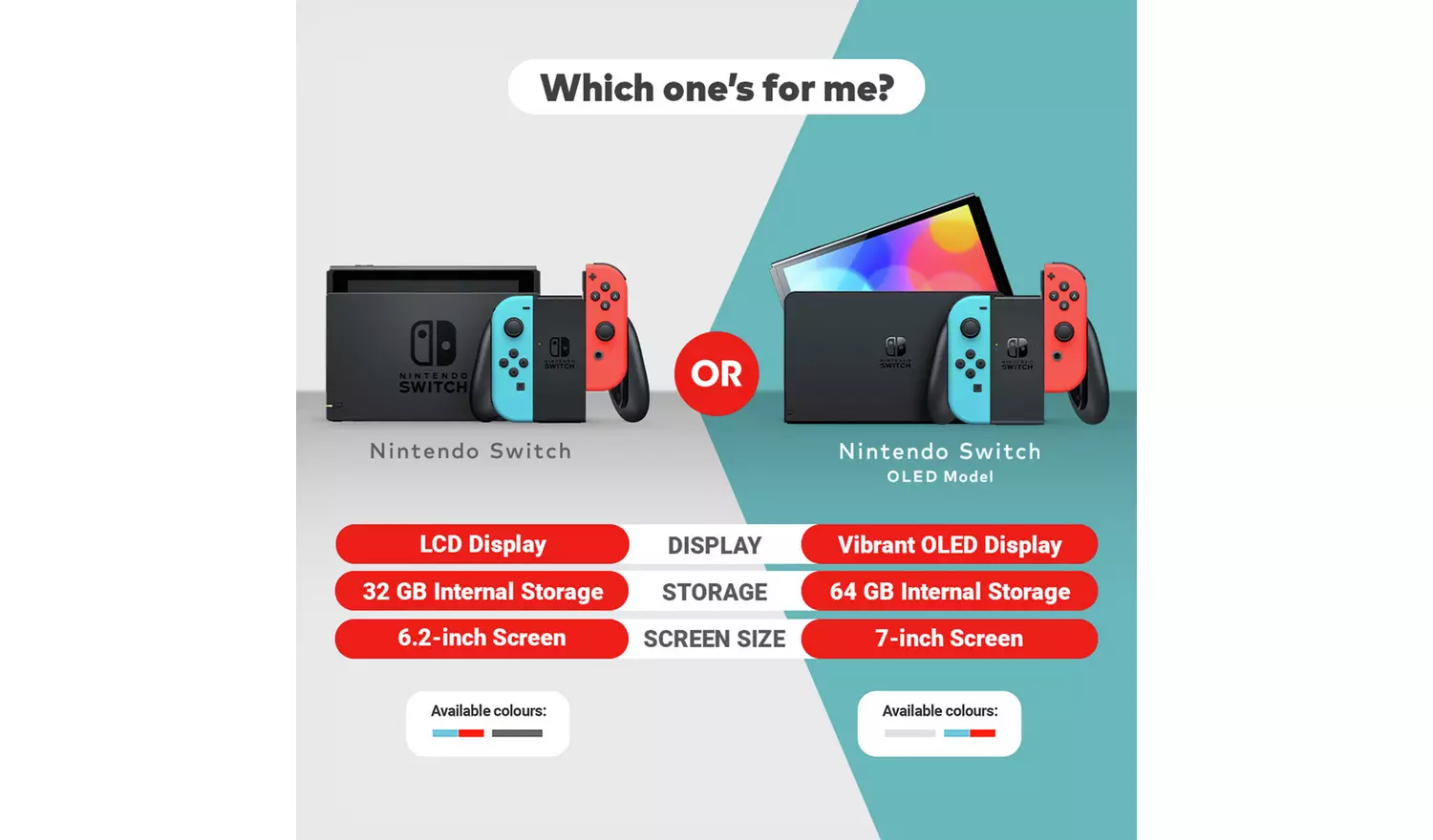 Nintendo Switch Console - Neon with improved battery