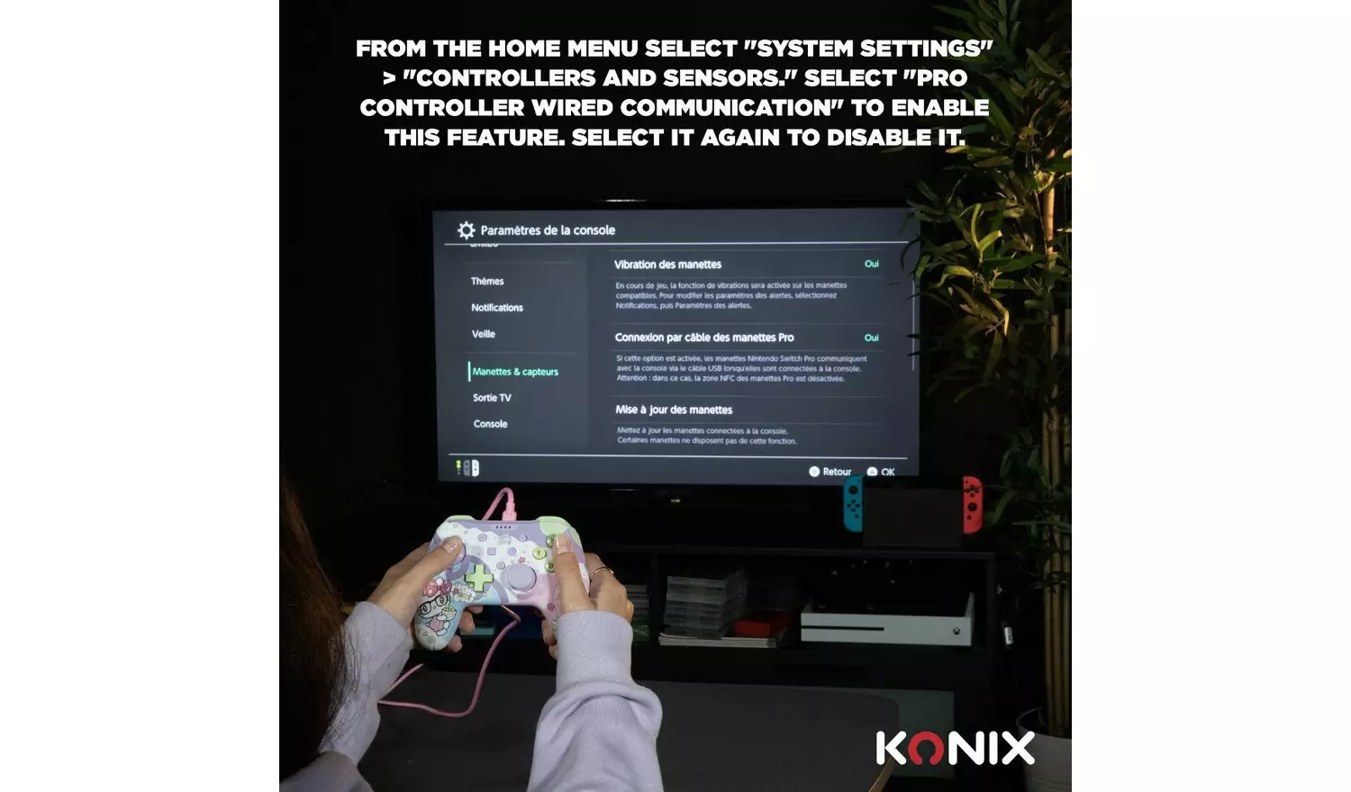 Konix Hello Kitty Nintendo Switch Wired Controller