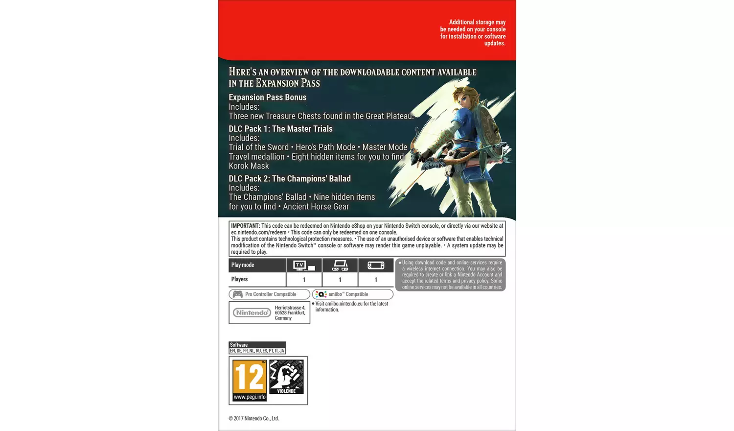 The Legend Of Zelda: Breath Of The Wild Expansion Pass DLC