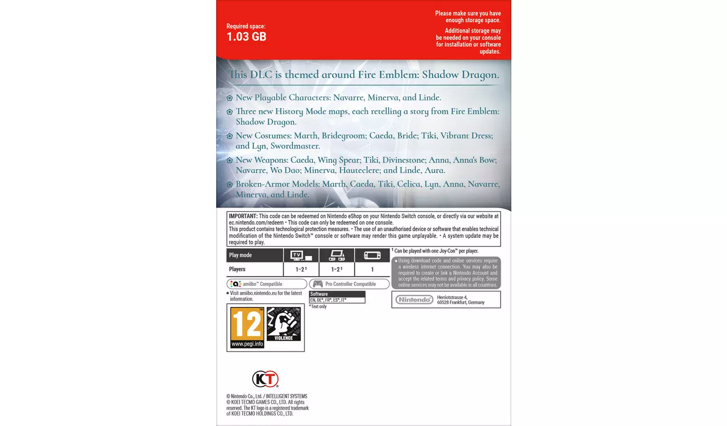 Fire Emblem Warriors: Shadow Dragon DLC Pack