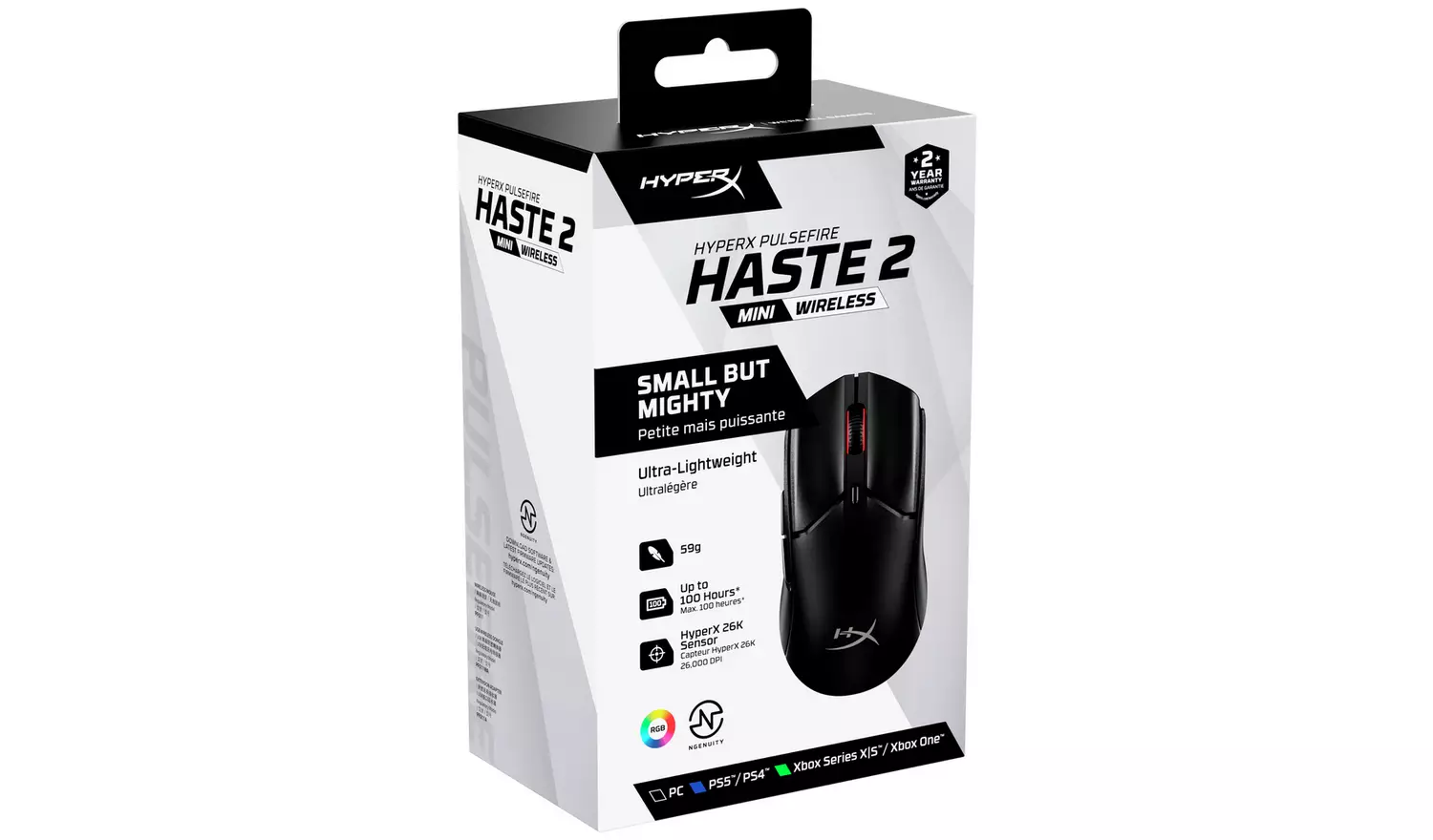 HyperX Pulsefire Haste 2 Mini Wireless Gaming Mouse - Black