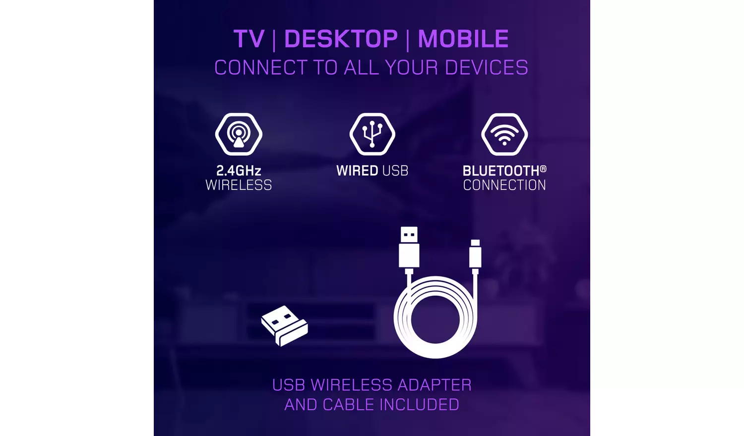 Gioteck Smart TV Game Controller For TV, PC, Mobile - Grey