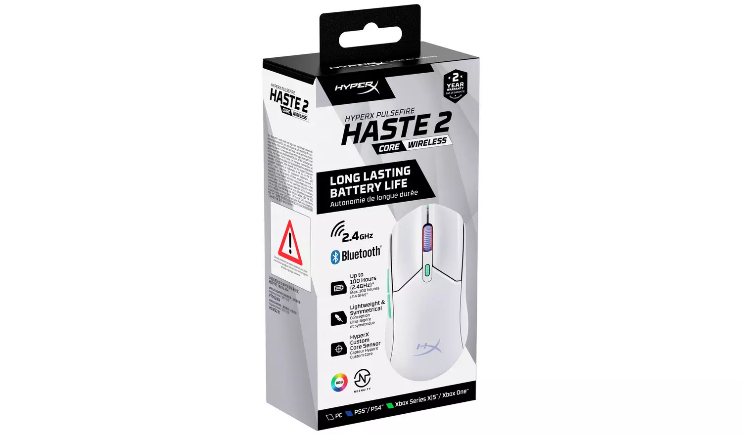 HyperX Pulsefire Haste 2 Core Wireless Gaming Mouse - White