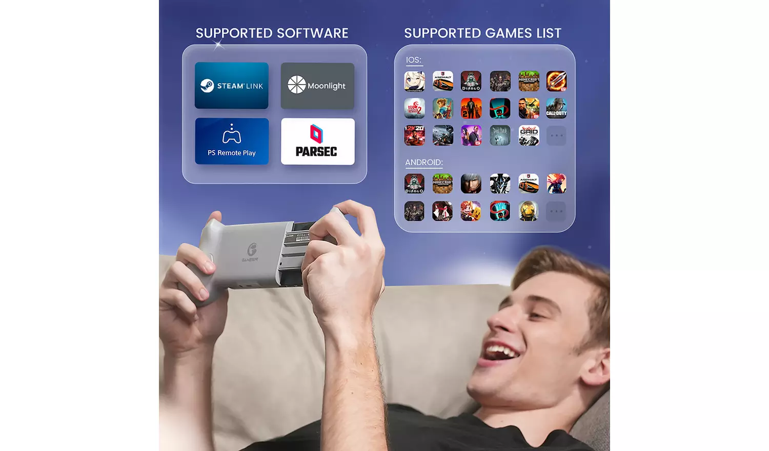 GameSir G8 Galileo Mobile Gaming Controller - Grey