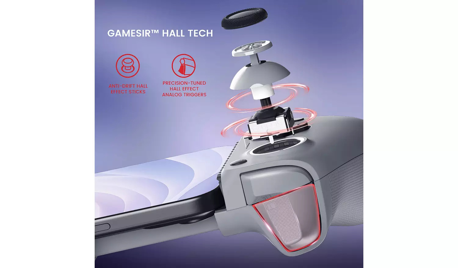 GameSir G8 Galileo Mobile Gaming Controller - Grey