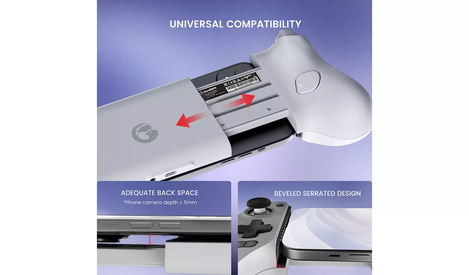 GameSir G8 Galileo Mobile Gaming Controller - Grey