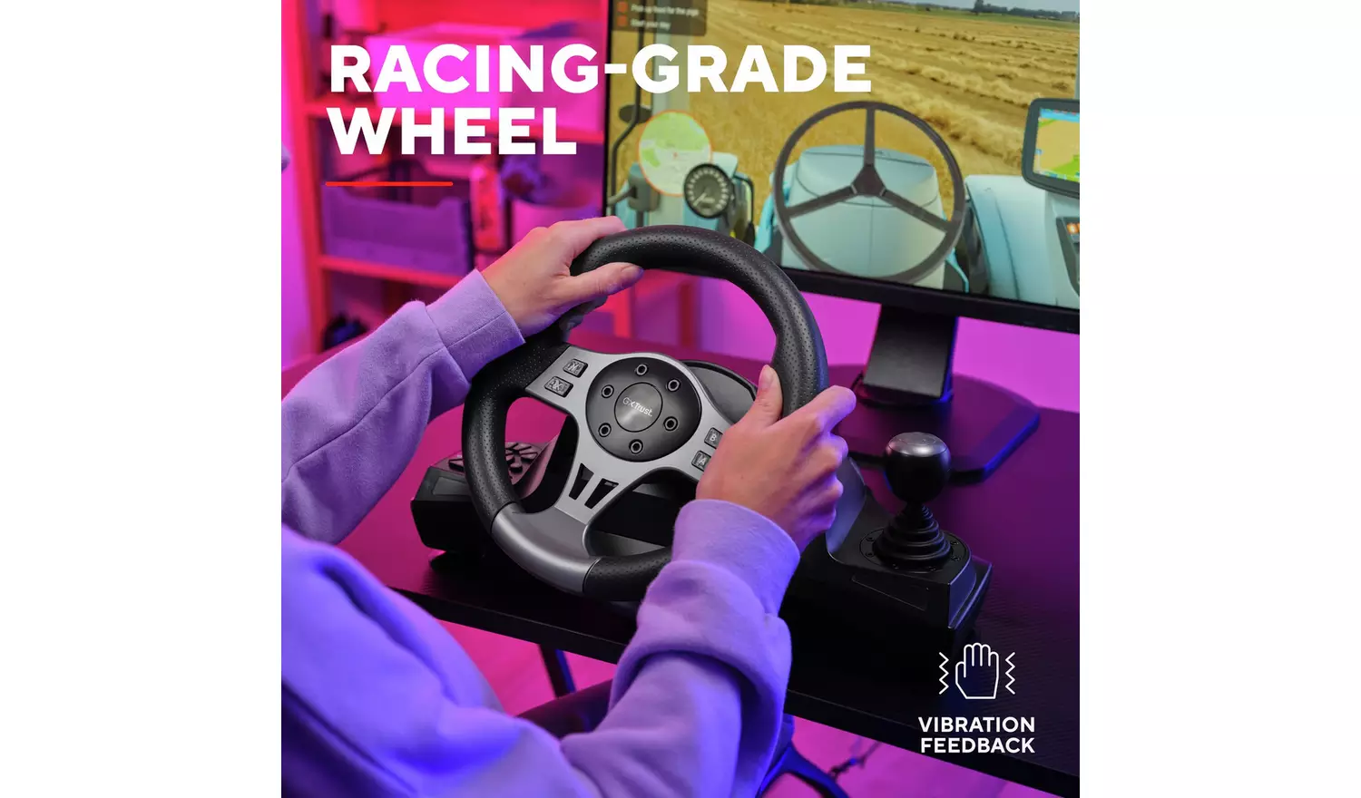 Trust GXT Movi Racing Wheel For PS4, Xbox, PC, Switch