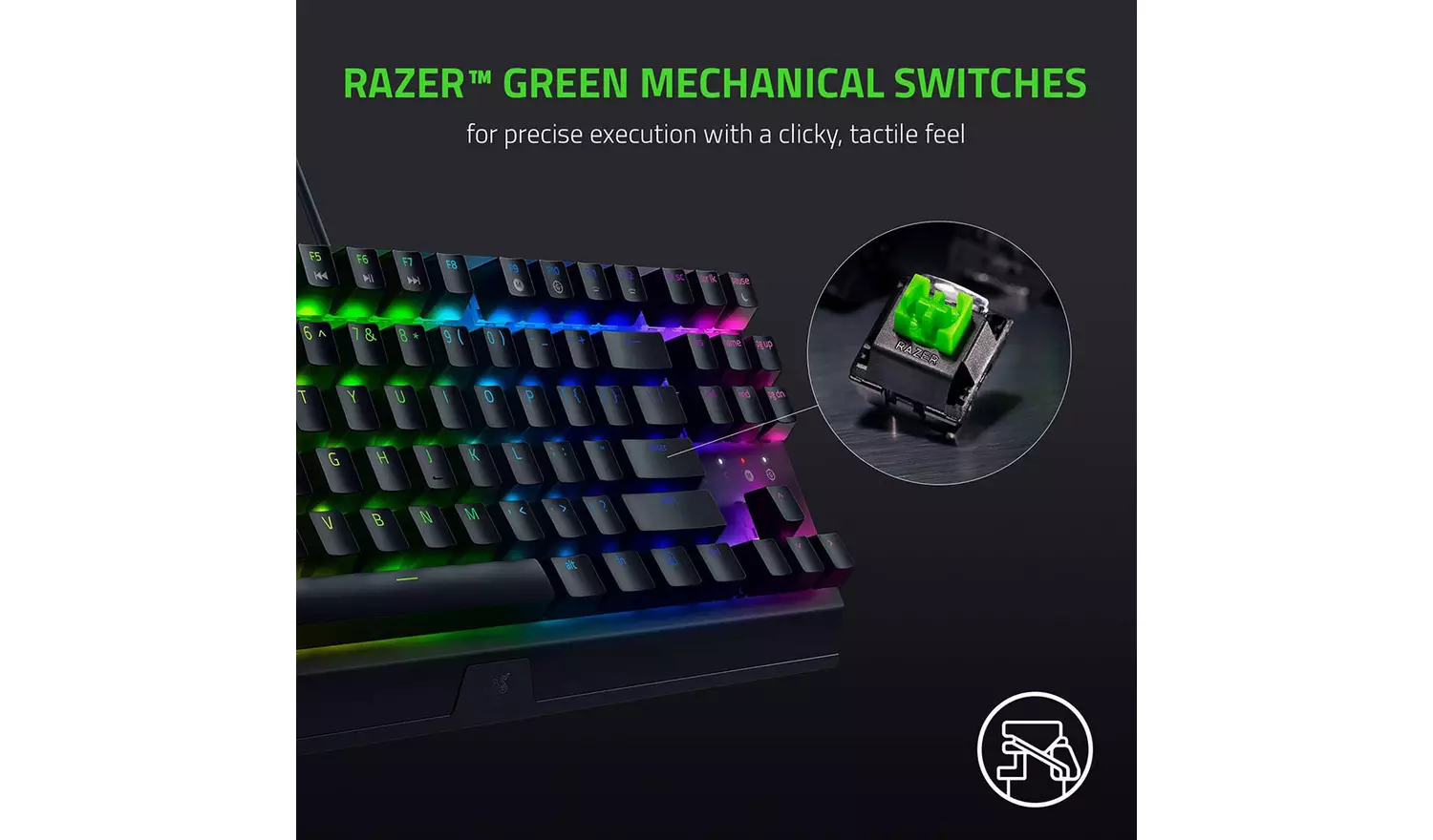 RAZER BlackWidow V3 TKL Wired Gaming Keyboard - Black