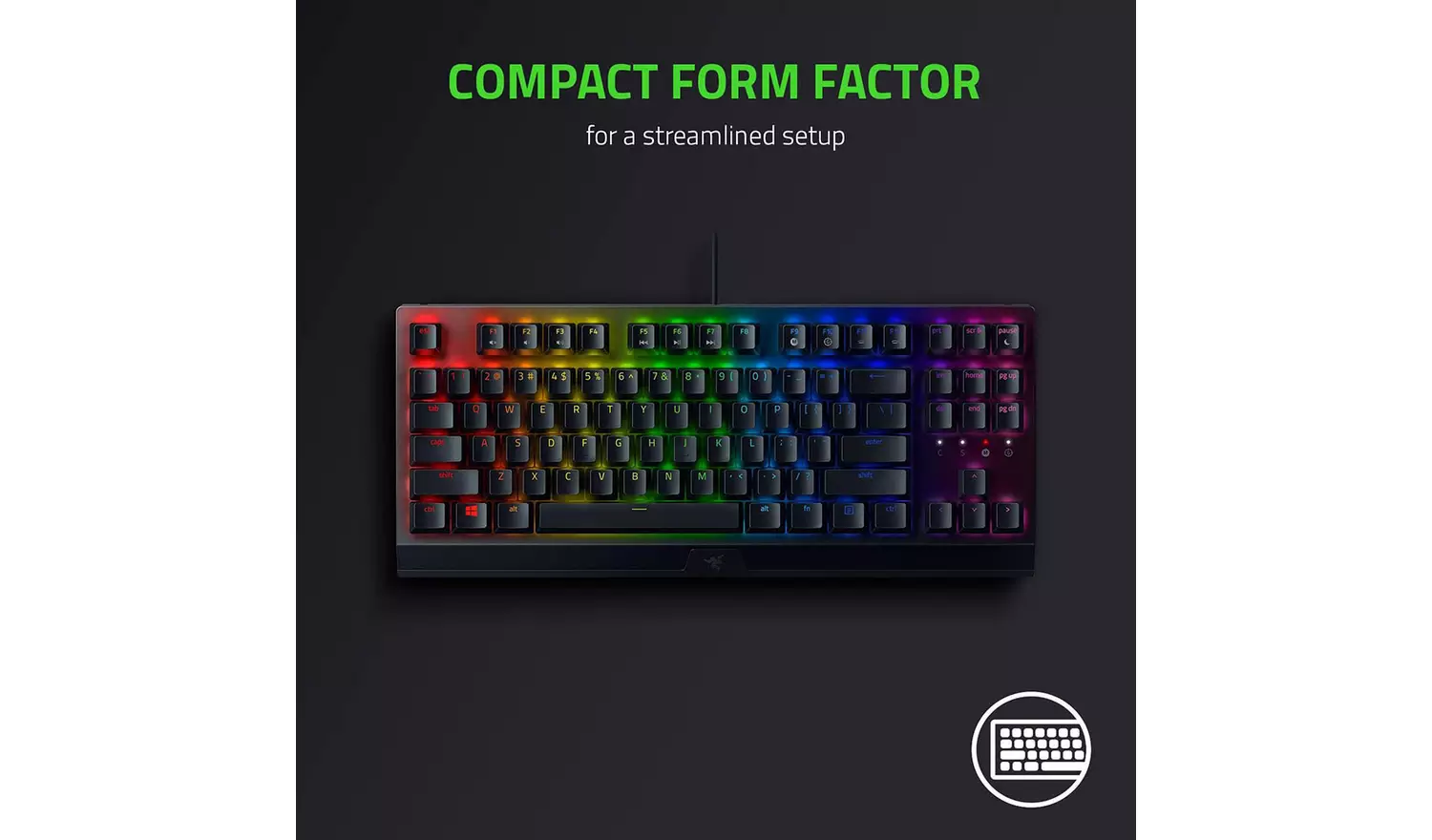 RAZER BlackWidow V3 TKL Wired Gaming Keyboard - Black