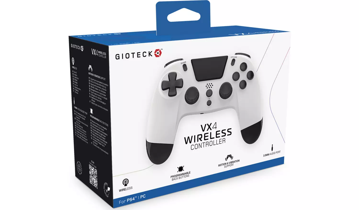 Gioteck VX4 PS4 Wireless Controller - White