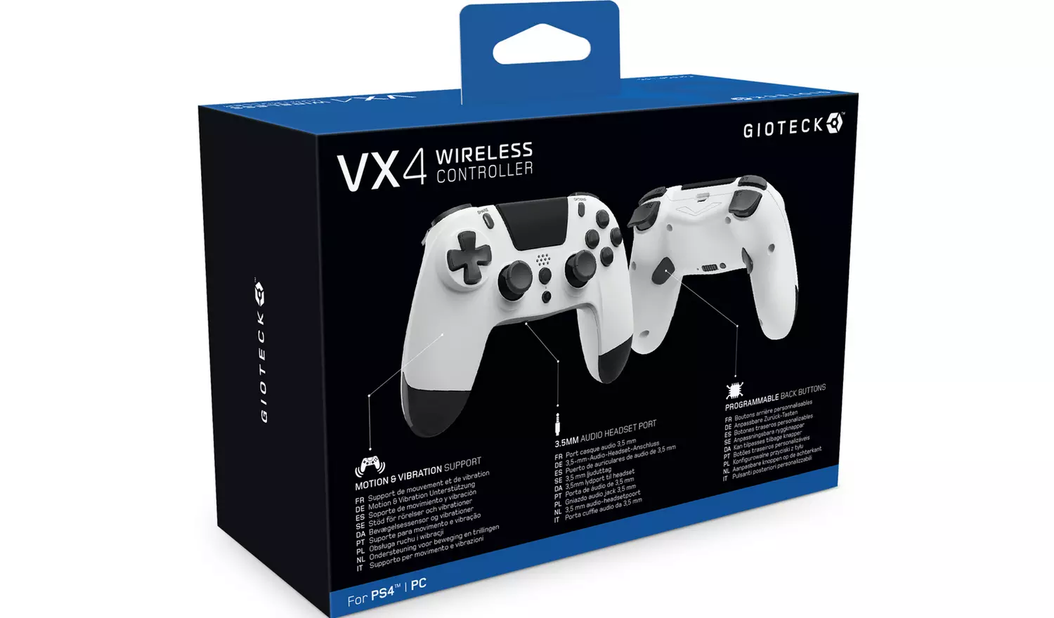 Gioteck VX4 PS4 Wireless Controller - White